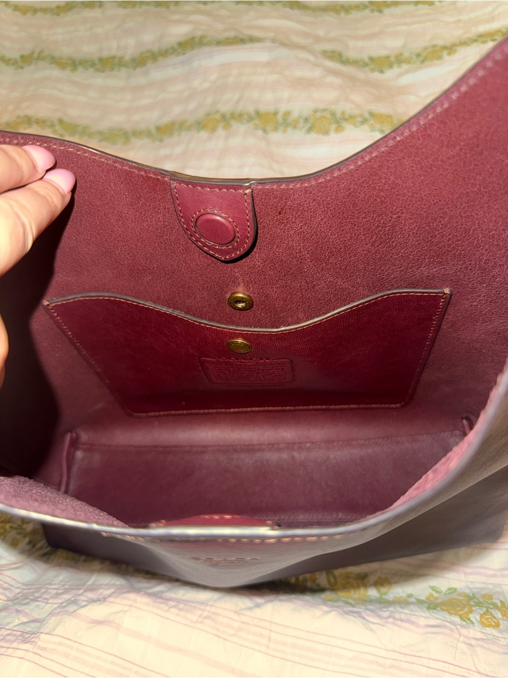 Coach Brooklyn Bag 28 in Merlot🍷 Discontinued color - Picture 2 of 6